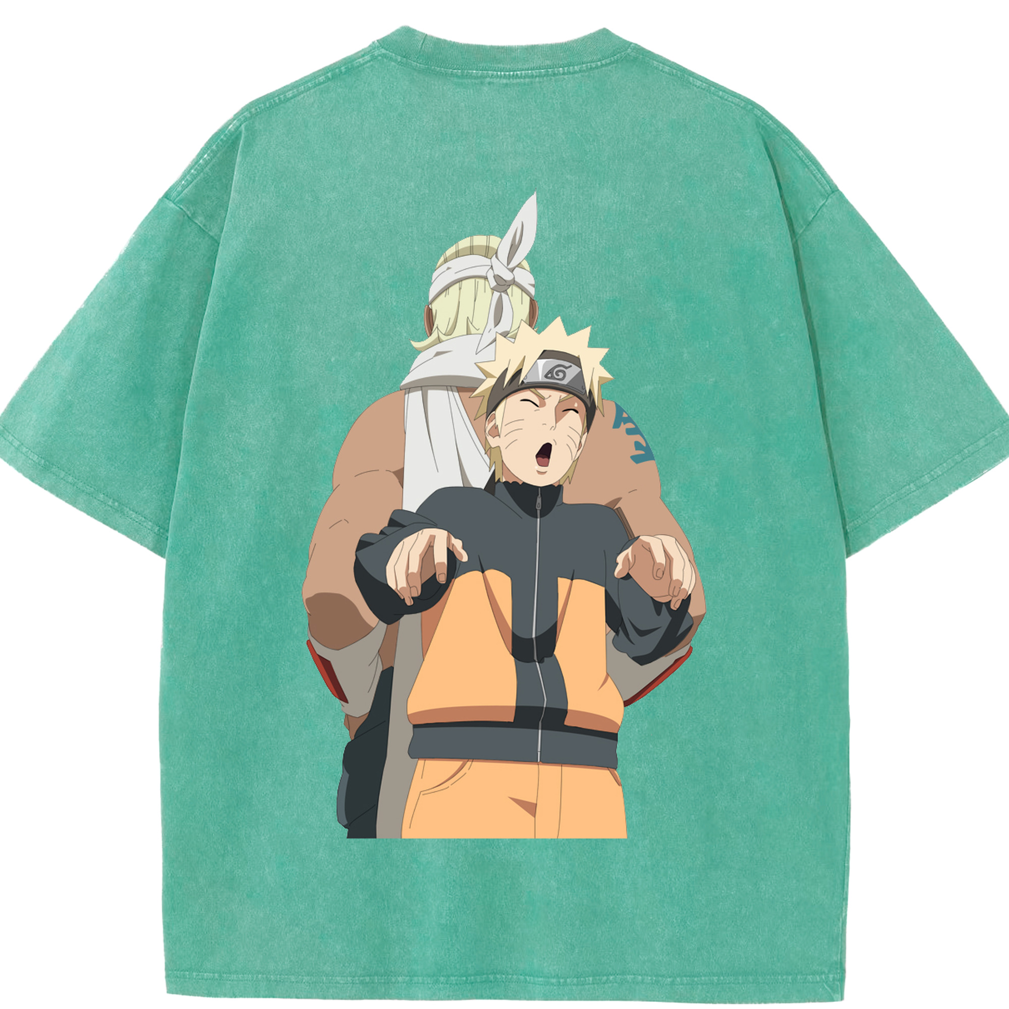 （画像用） NARUTO -ナルト- うずまき ナルト Uzumaki Naruto 綿100% ヴィンテージ風 半袖Tシャツ（背面プリント）